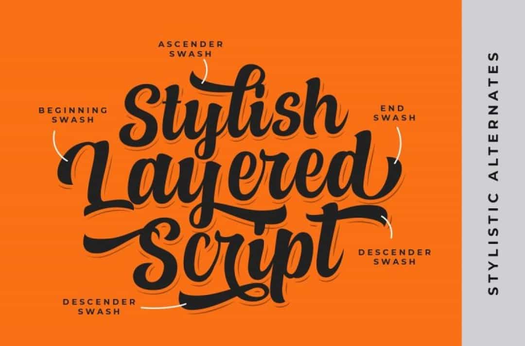 Alexandria Script Layered Font Image 2