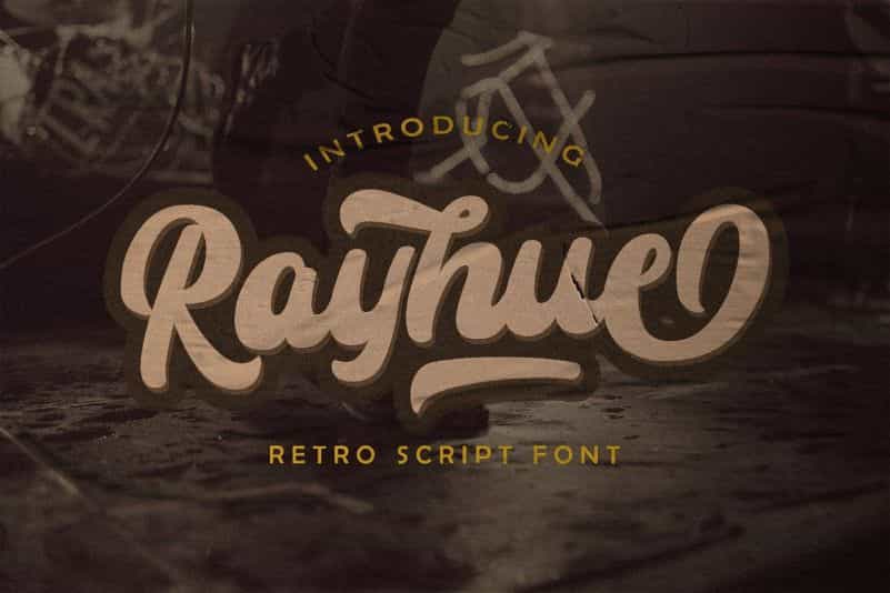 Rayhue Retro Bold Script Font Image 1