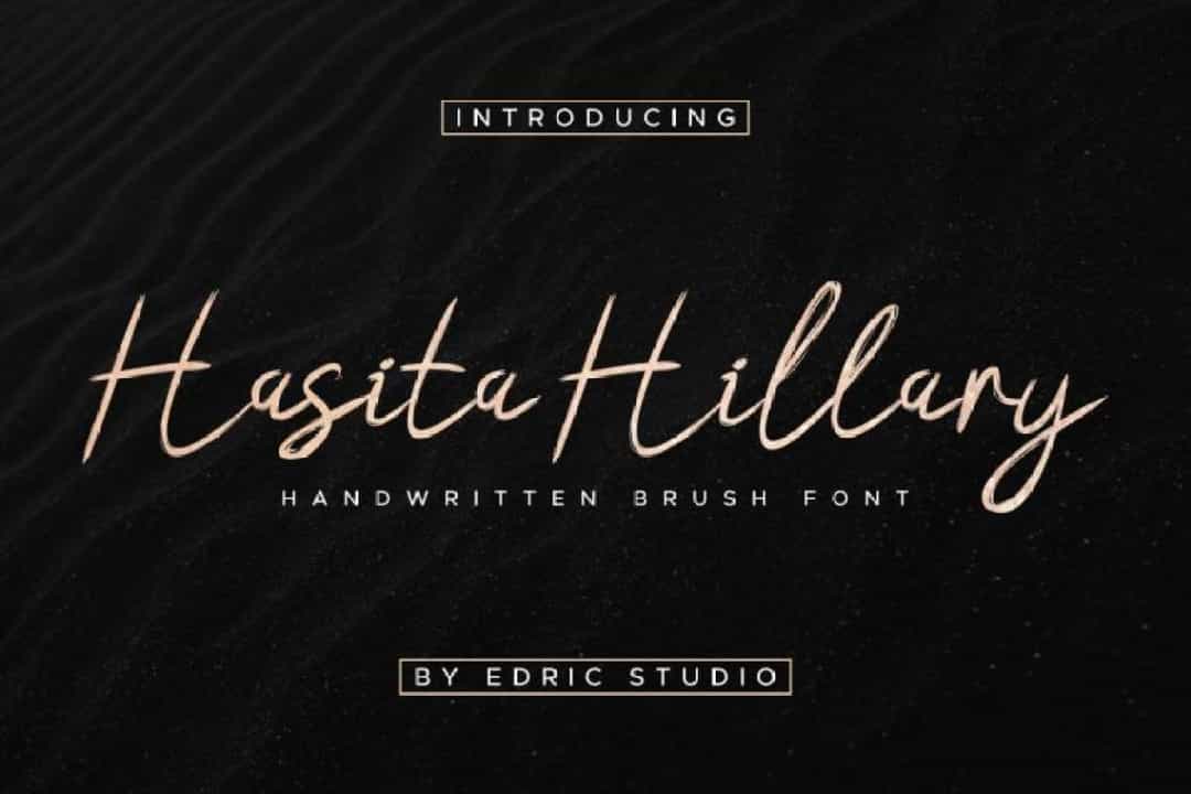 Hasita Hillary Brush Font Image 1