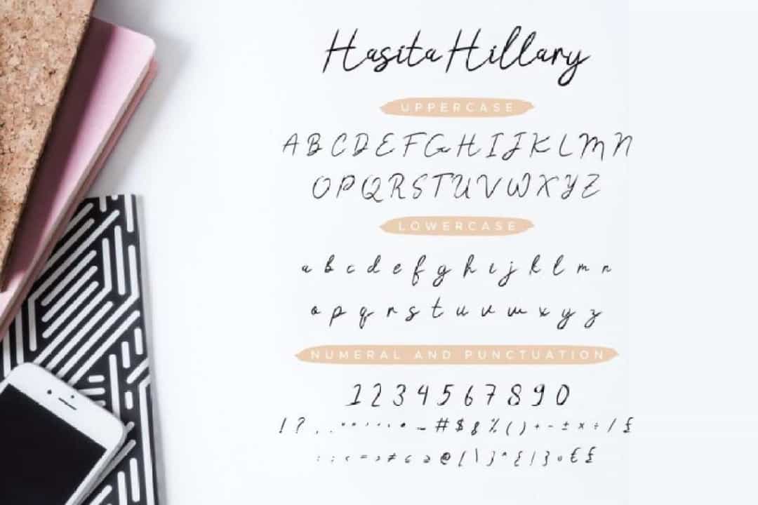 Hasita Hillary Brush Font Image 3