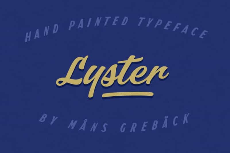 Lyster Hand Painted Brush Script Font Image 1