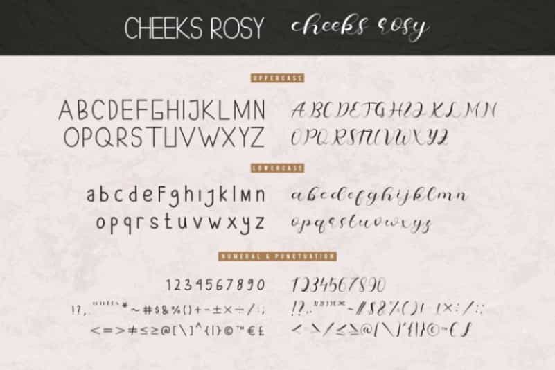 Cheeks Rosy Font Duo Image 3