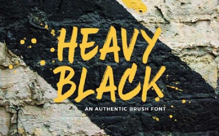 Heavy Black Brush Font Image 1