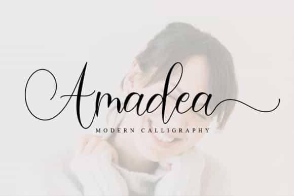 Amadea Modern Calligraphy Font Image 1