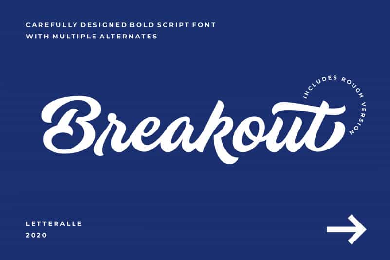 Breakout Script Font Image 1
