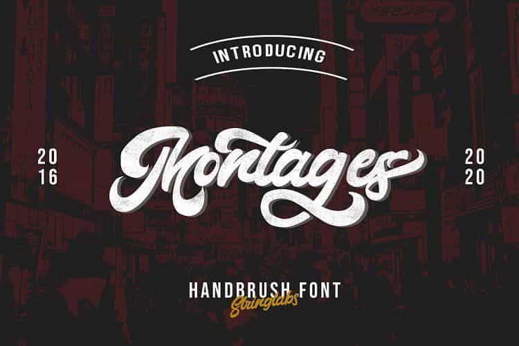 Montages Retro Bold Script Font Image 1