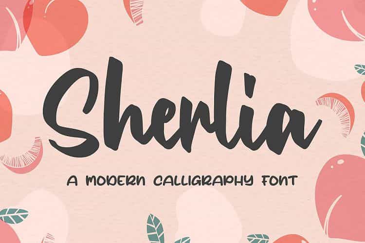 Sherlia Modern Calligraphy Font Image 1