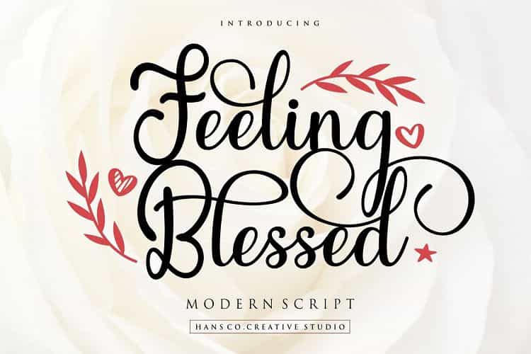 Feeling Blessed Script Font Image 1