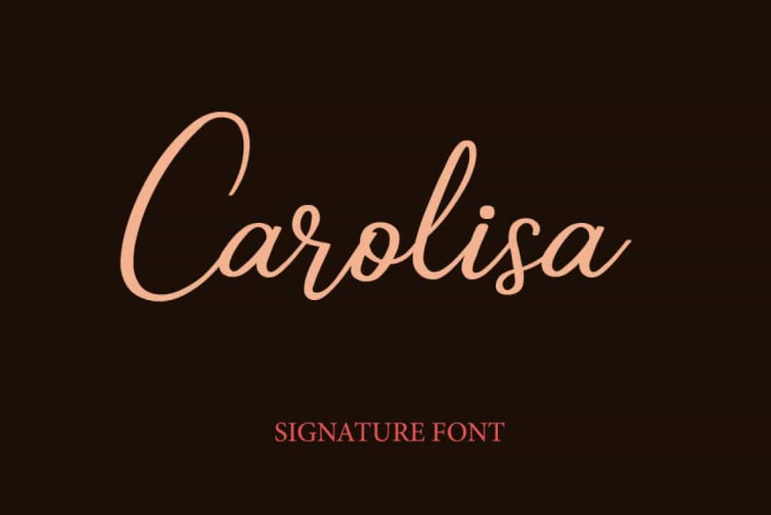Carolisa Signature Font Image 1