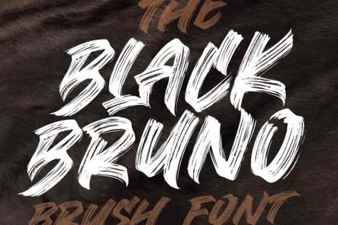 Black Bruno Brush Font Image 1