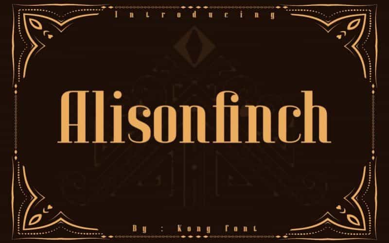 Alison Finch Display Font Image 1