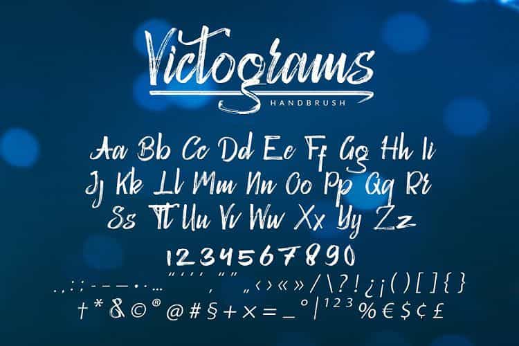 Victograms Handbrush Font Image 3
