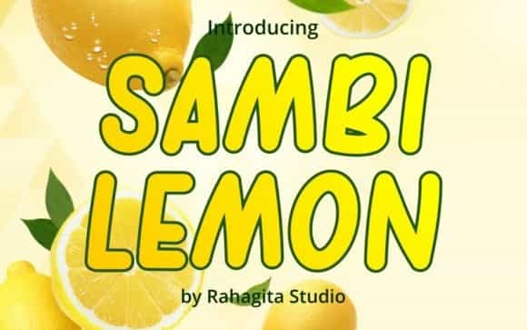 Sambi lemon Display Font Image 1