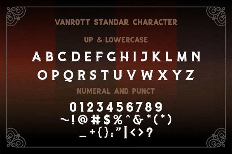 Vanrott Destroy Serif Font Image 3