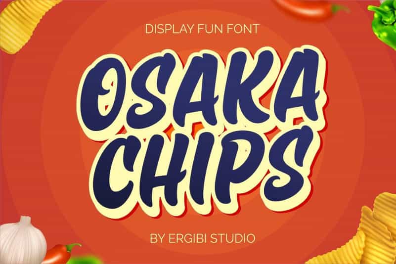 Osaka Chips Display Font Image 1