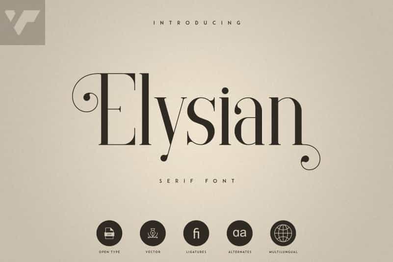 Elysian Serif Font Image 1