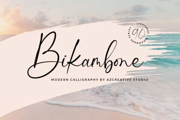 Bikambone Calligraphy Font Image 1