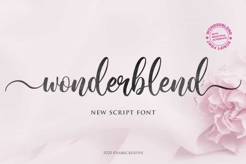 Wonderblend Calligraphy Font Image 1