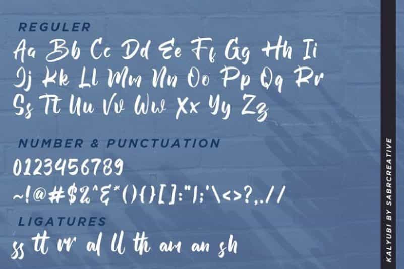 Kalyubi Script Font Image 3