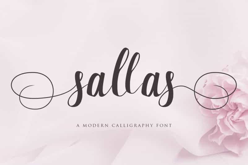 Sallas Modern Calligraphy Font Image 1