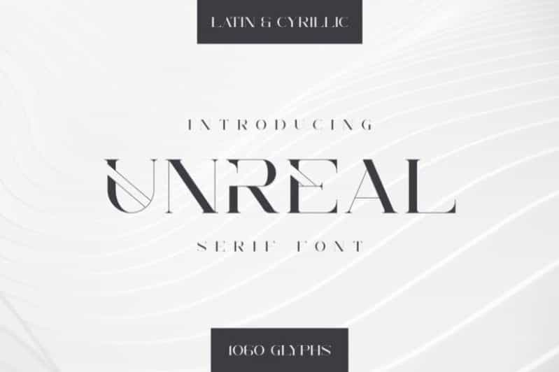 Unreal Serif Font Image 1