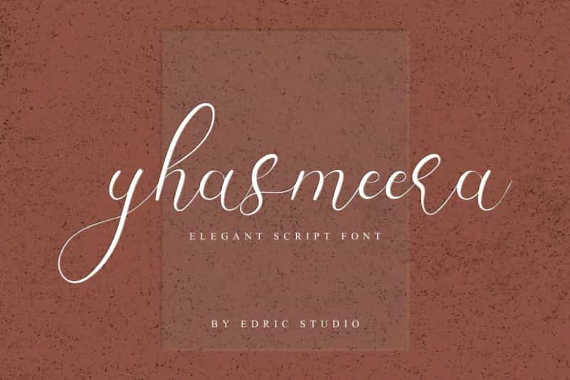 Yhasmeera Calligraphy Font Image 1