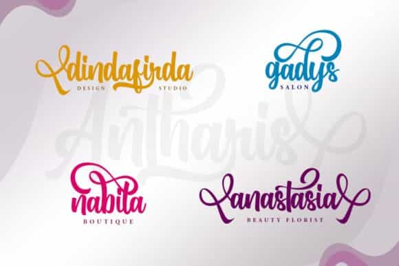 Antharis Calligraphy Font Image 3