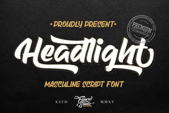 Headlight Script Font Image 1