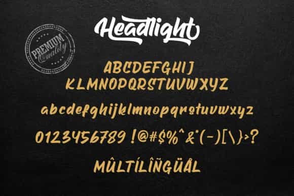 Headlight Script Font Image 3