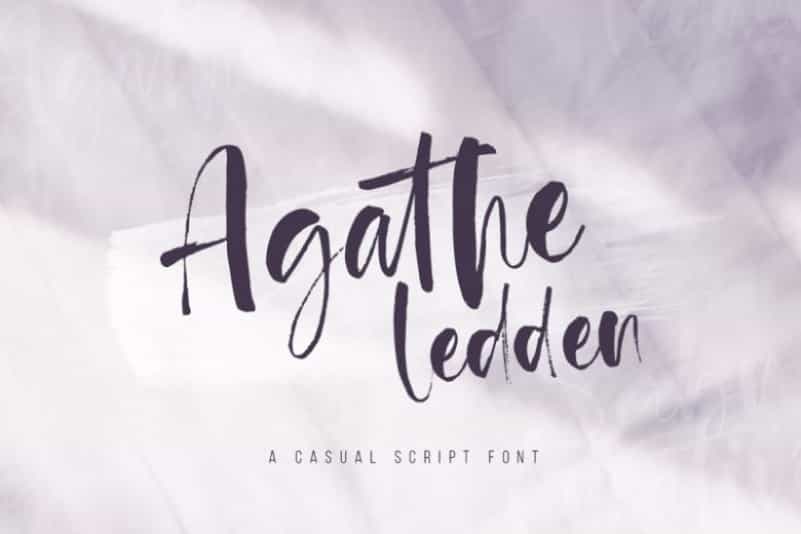 Agathe Ledden Brush Font Image 1