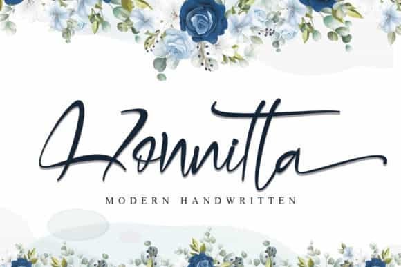 Honnitta Calligraphy Font Image 1