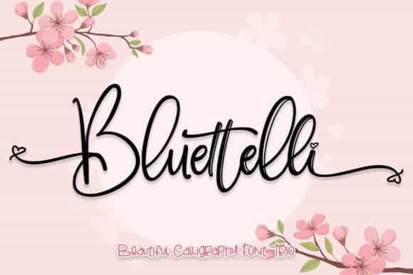 Bluettelli Calligraphy Font Image 1