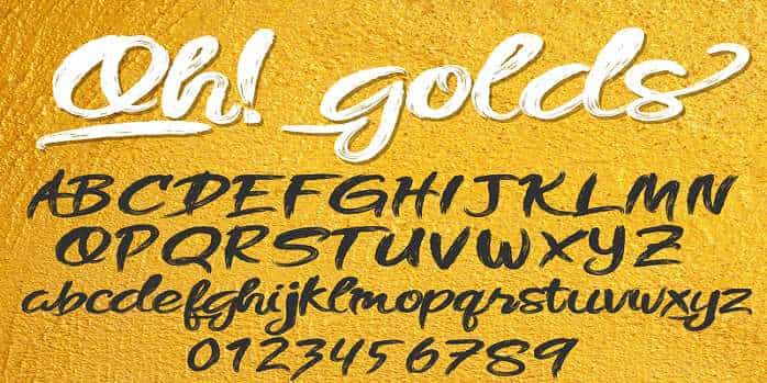Oh! golds Font Image 1