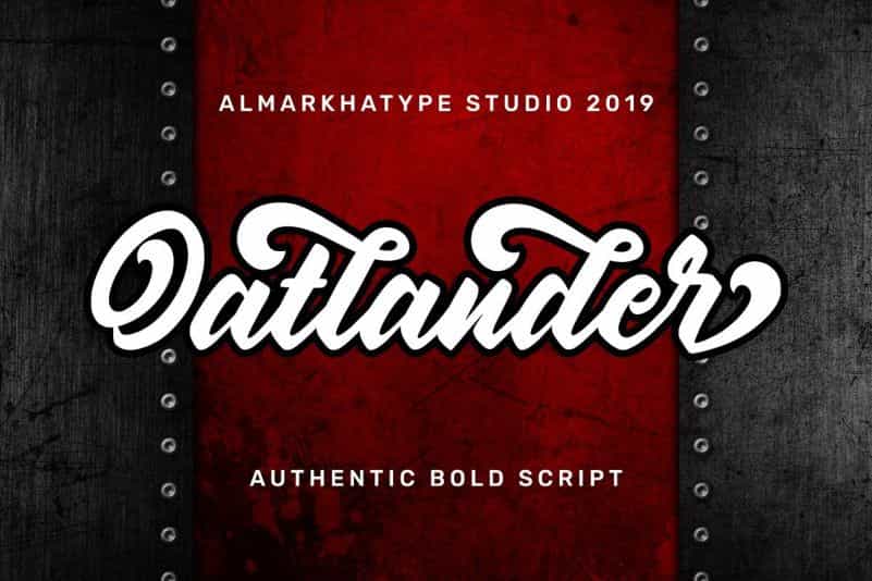 Oatlander Bold Script Font Image 1