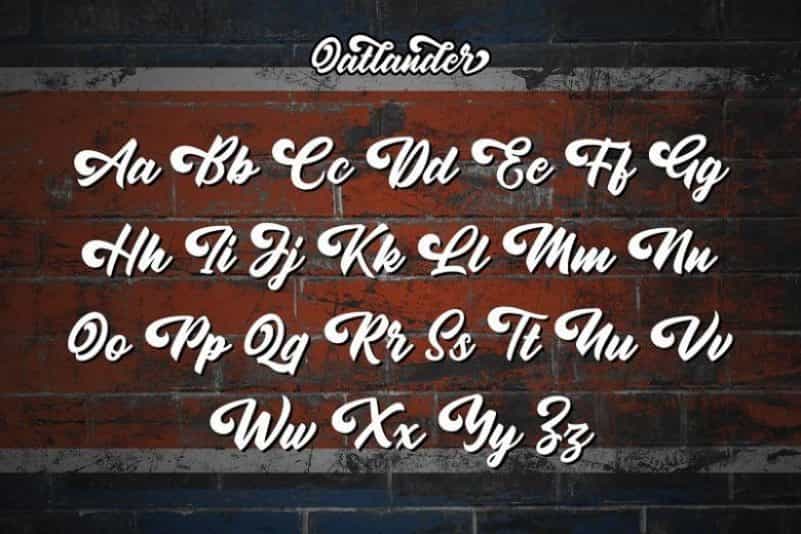 Oatlander Bold Script Font Image 3
