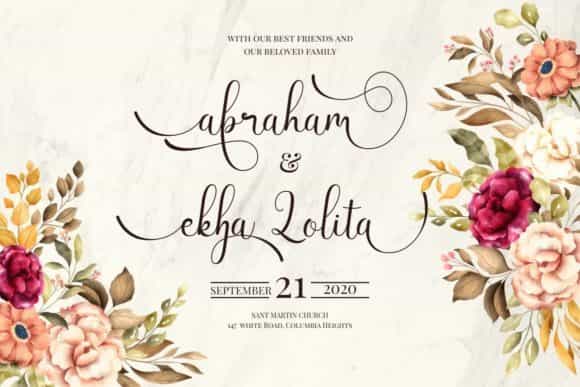 Latisha Calligraphy Font Image 3