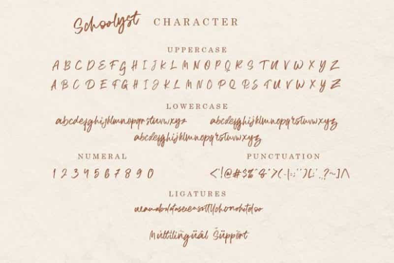 Schoolyst Handwritten Font Image 3