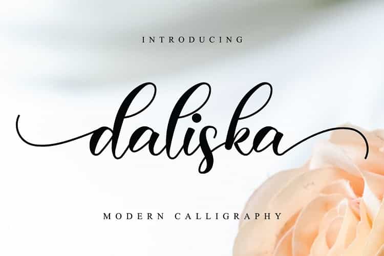 Daliska Modern Calligraphy Font Image 1