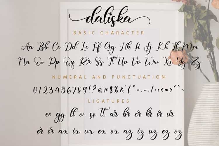Daliska Modern Calligraphy Font Image 3