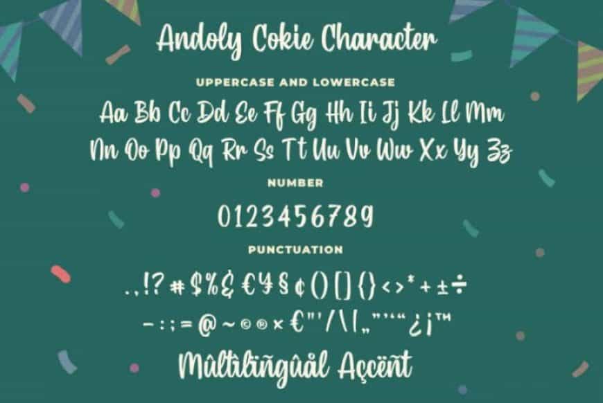Andoly Cokie Script Font Image 3