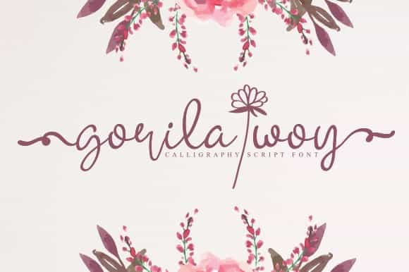 Gorila Woy Calligraphy Font Image 1