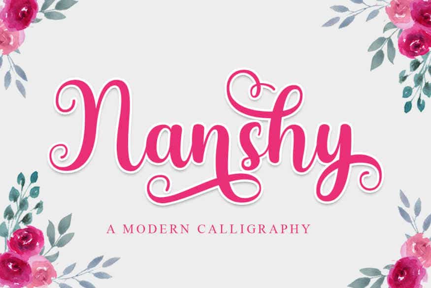 Nanshy Modern Calligraphy Font Image 1