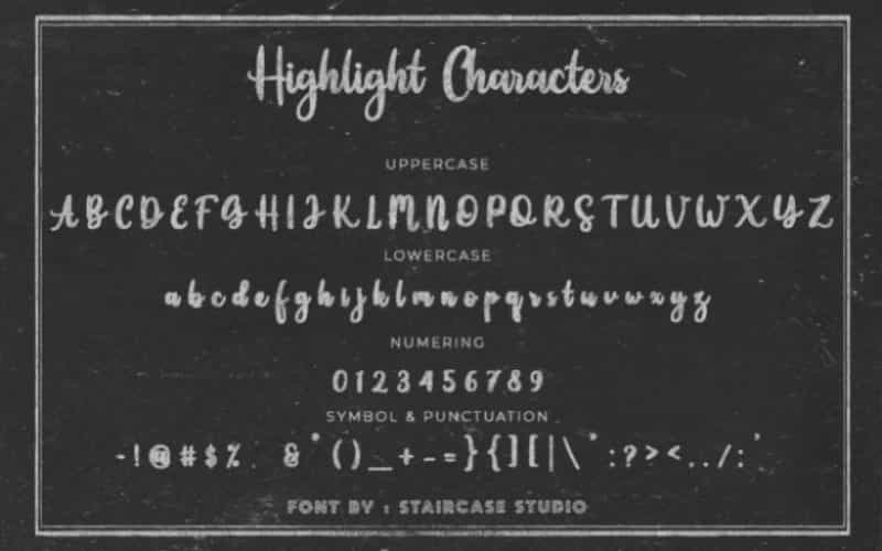 Highlight Script Font Image 2