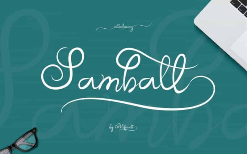 Samball Script Font Image 1