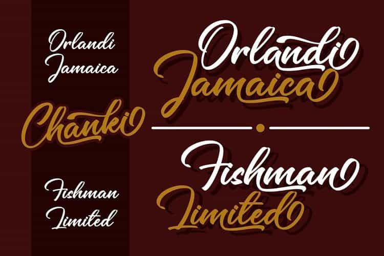 Chanki Calligraphy Script Font Image 2