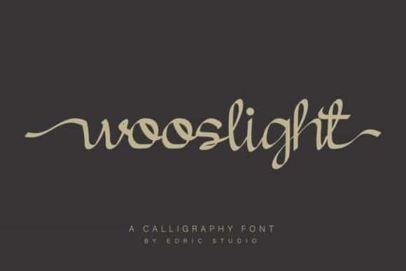 Wooslight Calligraphy Font Image 1