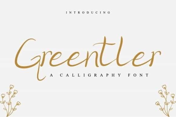 Greentler Calligraphy Font Image 1