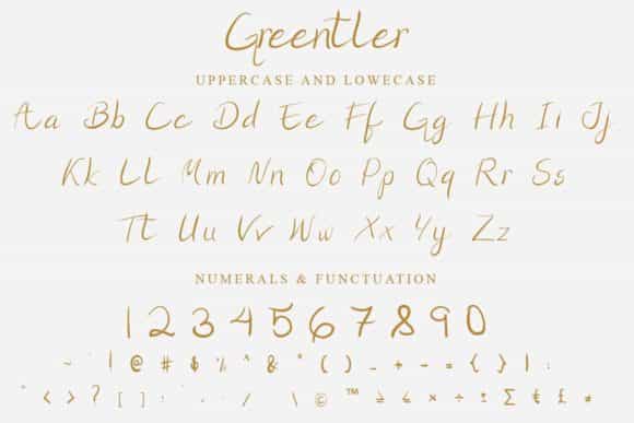 Greentler Calligraphy Font Image 3