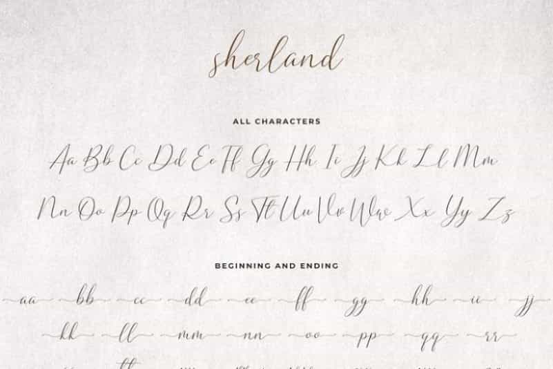 Sherland Handwritten Font Image 3