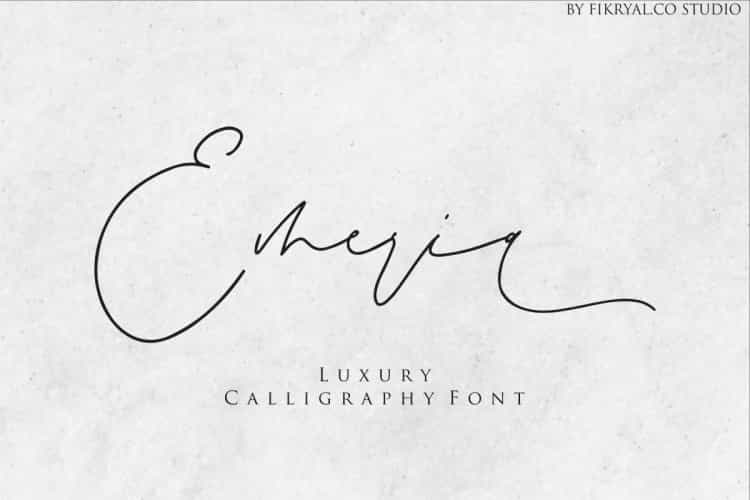 Emeria Luxury Calligraphy Font Image 1
